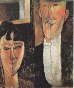 Amedeo Modigliani Bride and Groom  (mk09) oil painting on canvas
